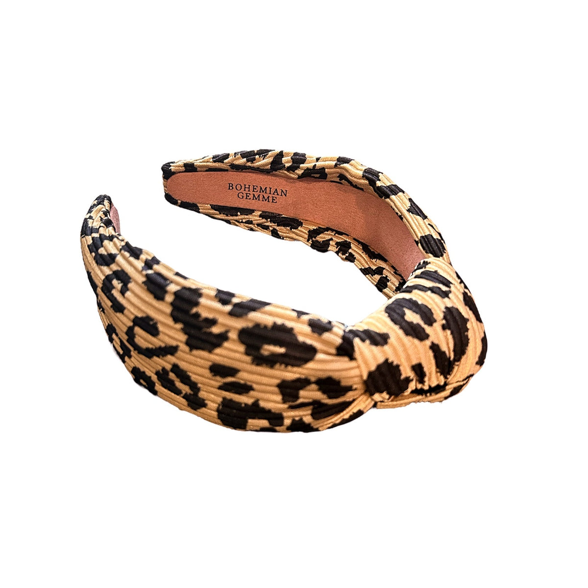 Pleated Leopard Headband – Bohemian Gemme
