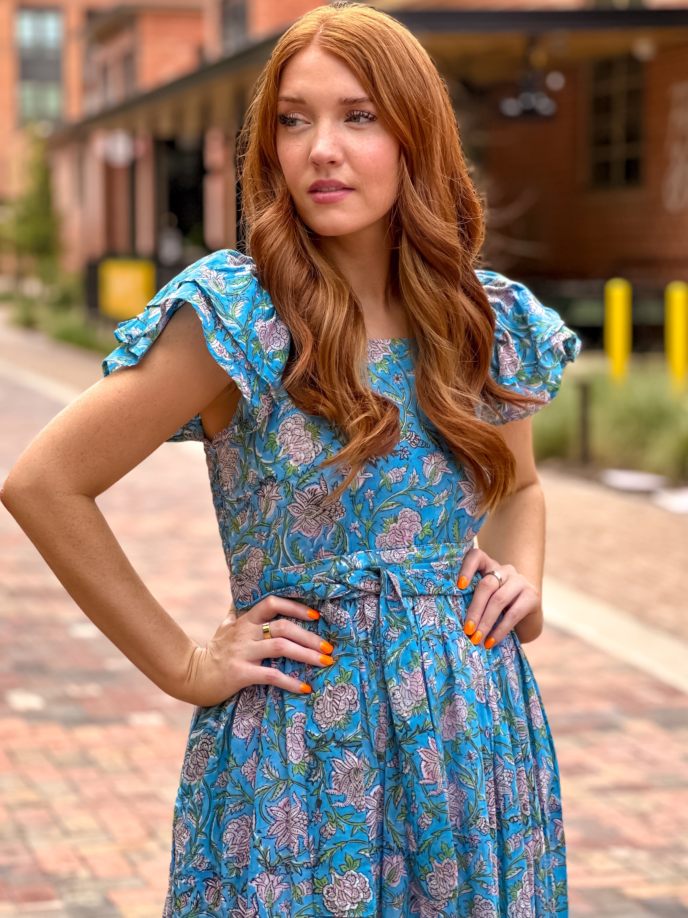 Bohemian Gemme Olivia Dress- Blue Skies