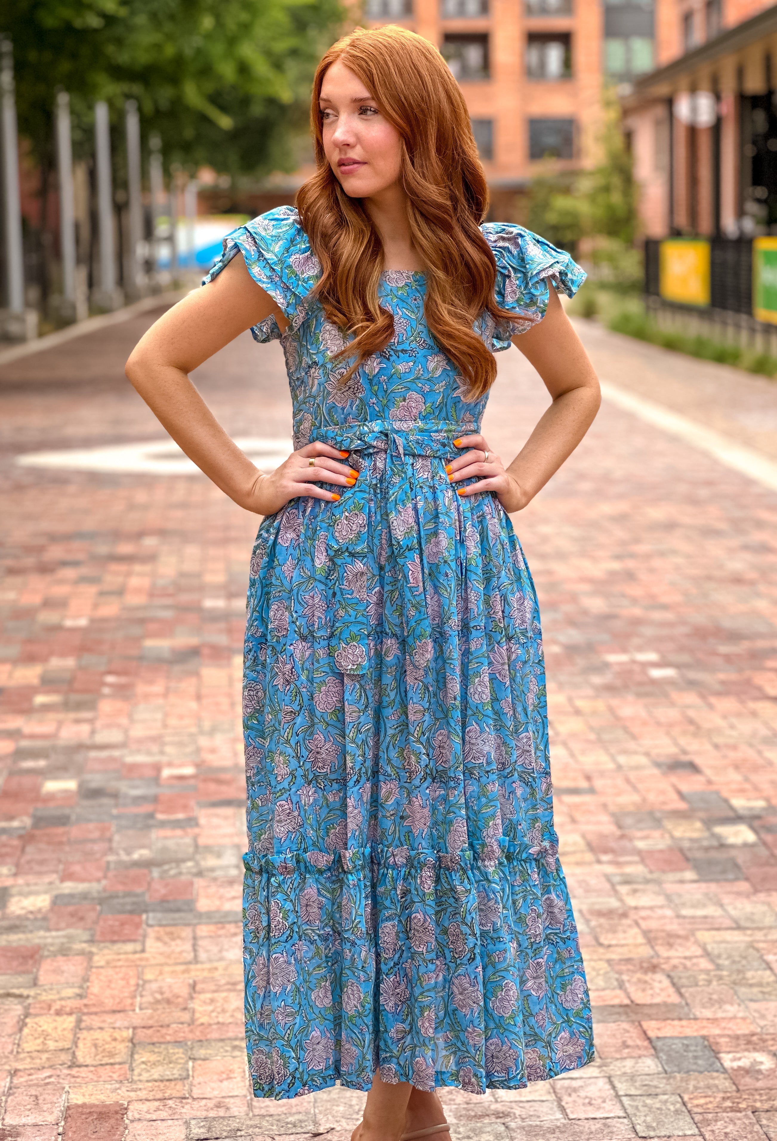 Bohemian Gemme Olivia Dress- Blue Skies