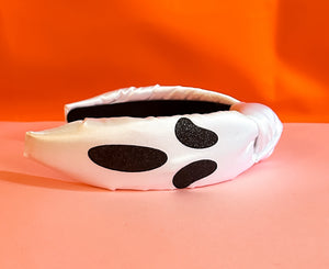Satin Spooky Ghost Knotted Headband