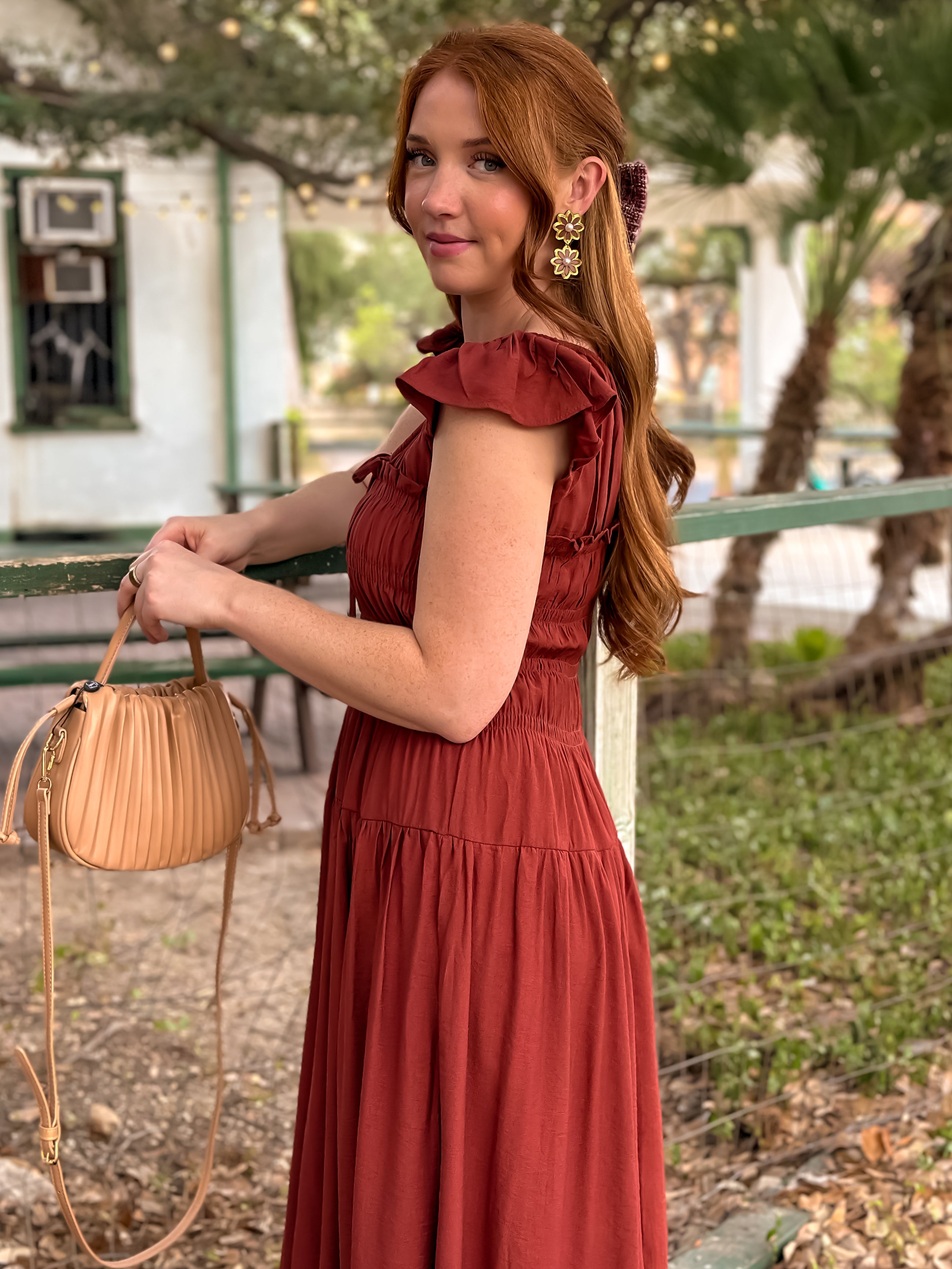Terracotta Midi Dress