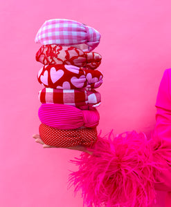 Magenta Pleated Knotted Headband