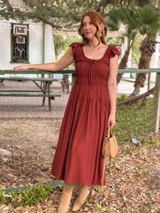 Terracotta Midi Dress