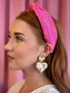 Bubblegum Pink Satin Knotted Headband