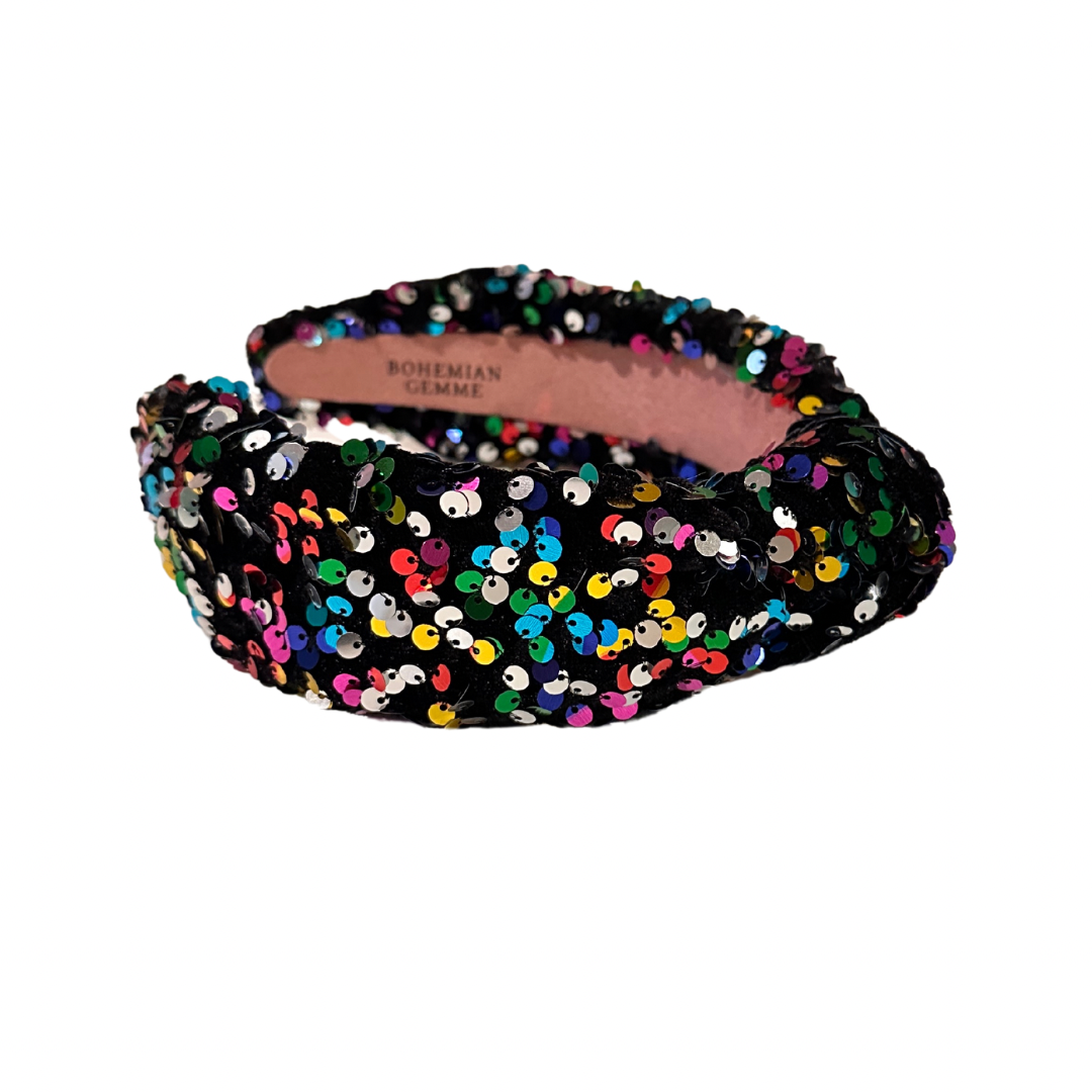 Colorful Sequin Knotted Headband