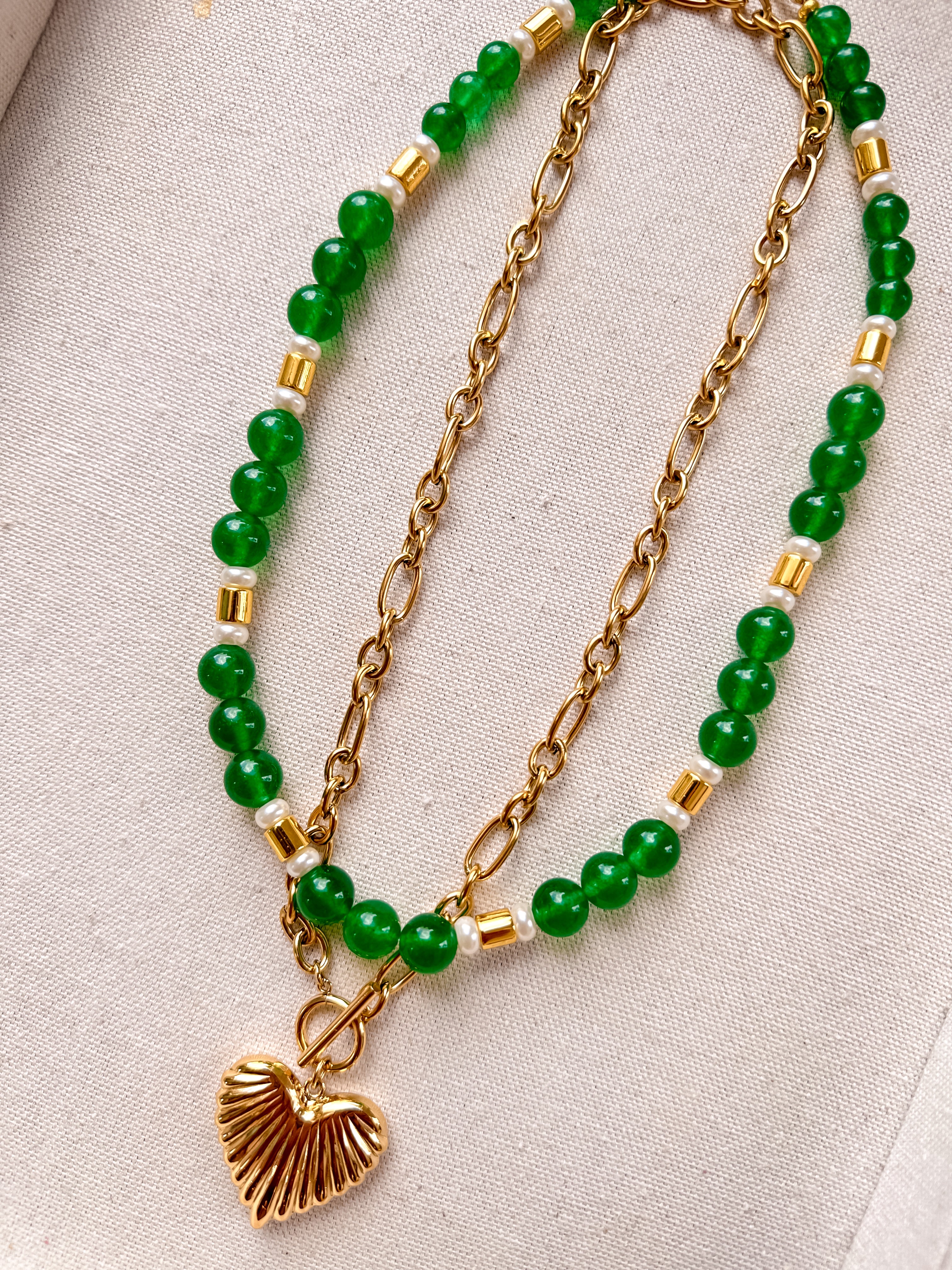 Jade Gemstone Beaded Necklace