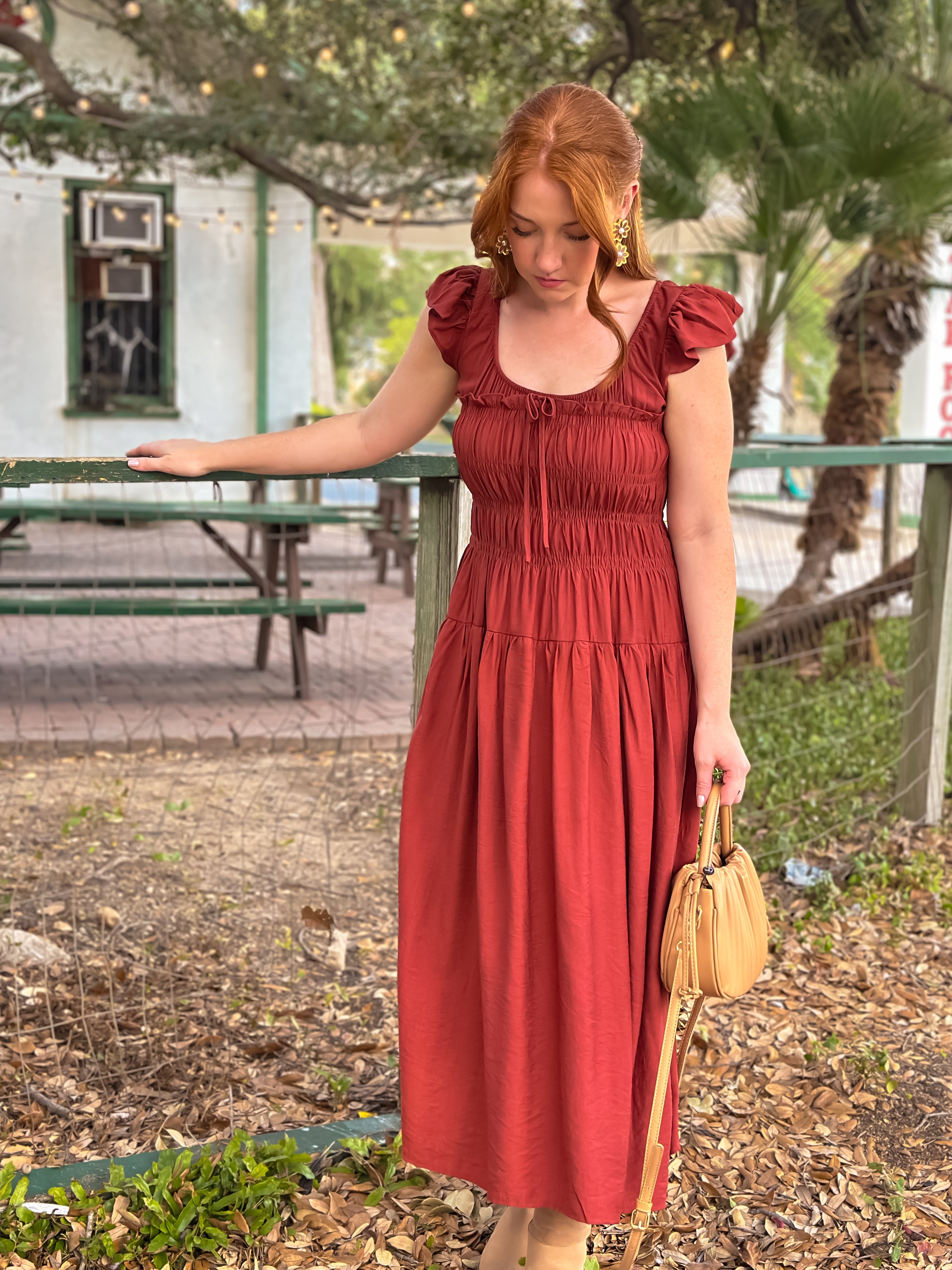 Terracotta Midi Dress
