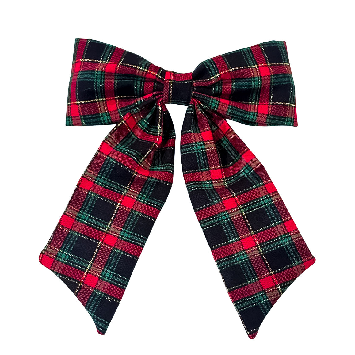 Black and Red Tartan Hair Bow