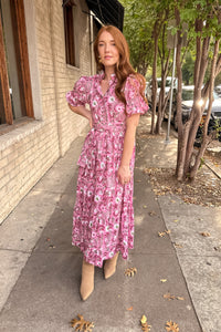 Bohemian Gemme Blair Maxi-Pink Floral