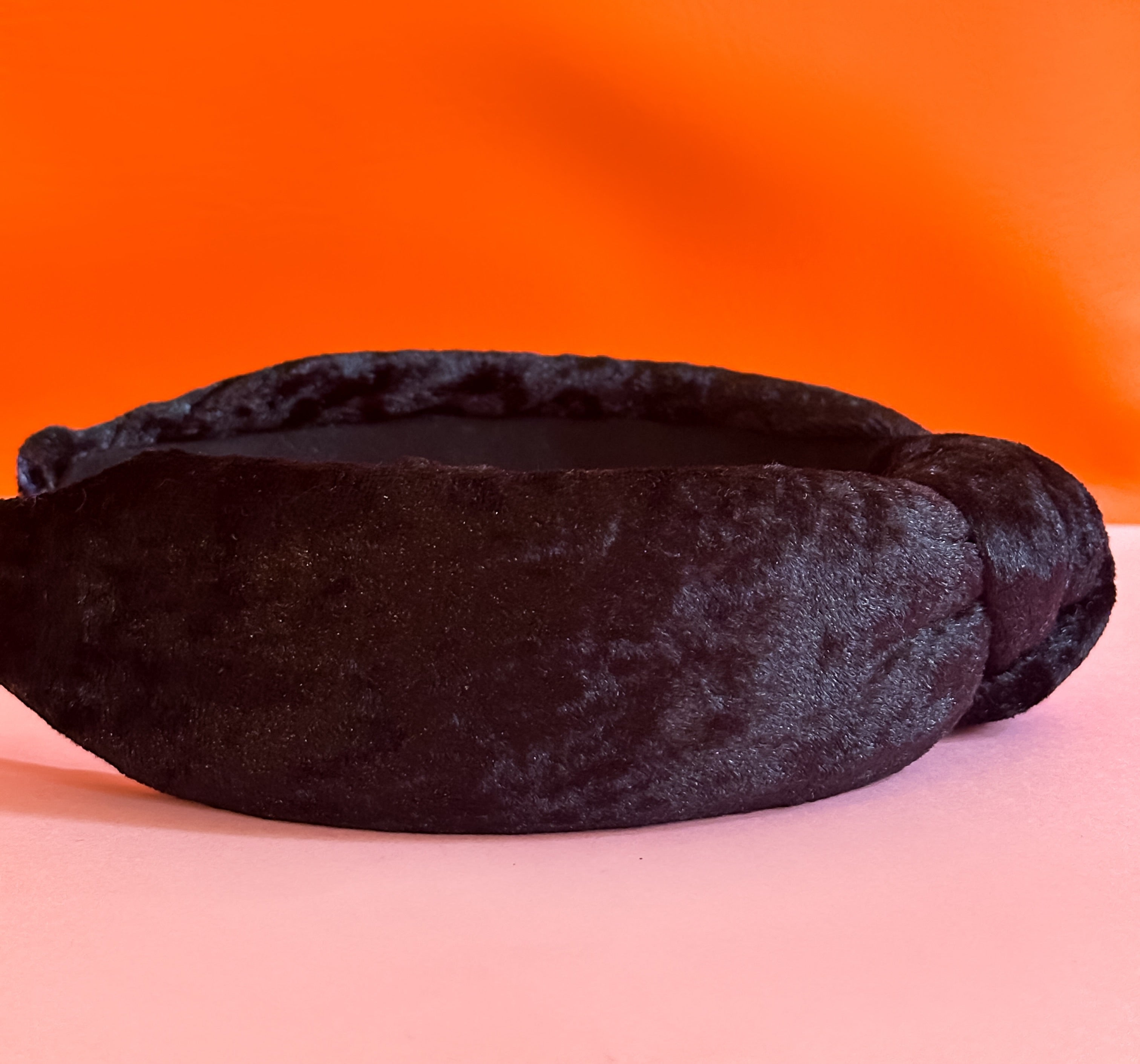Black Velvet Knotted Headband