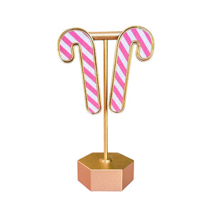 Pink Candy Cane Earrings