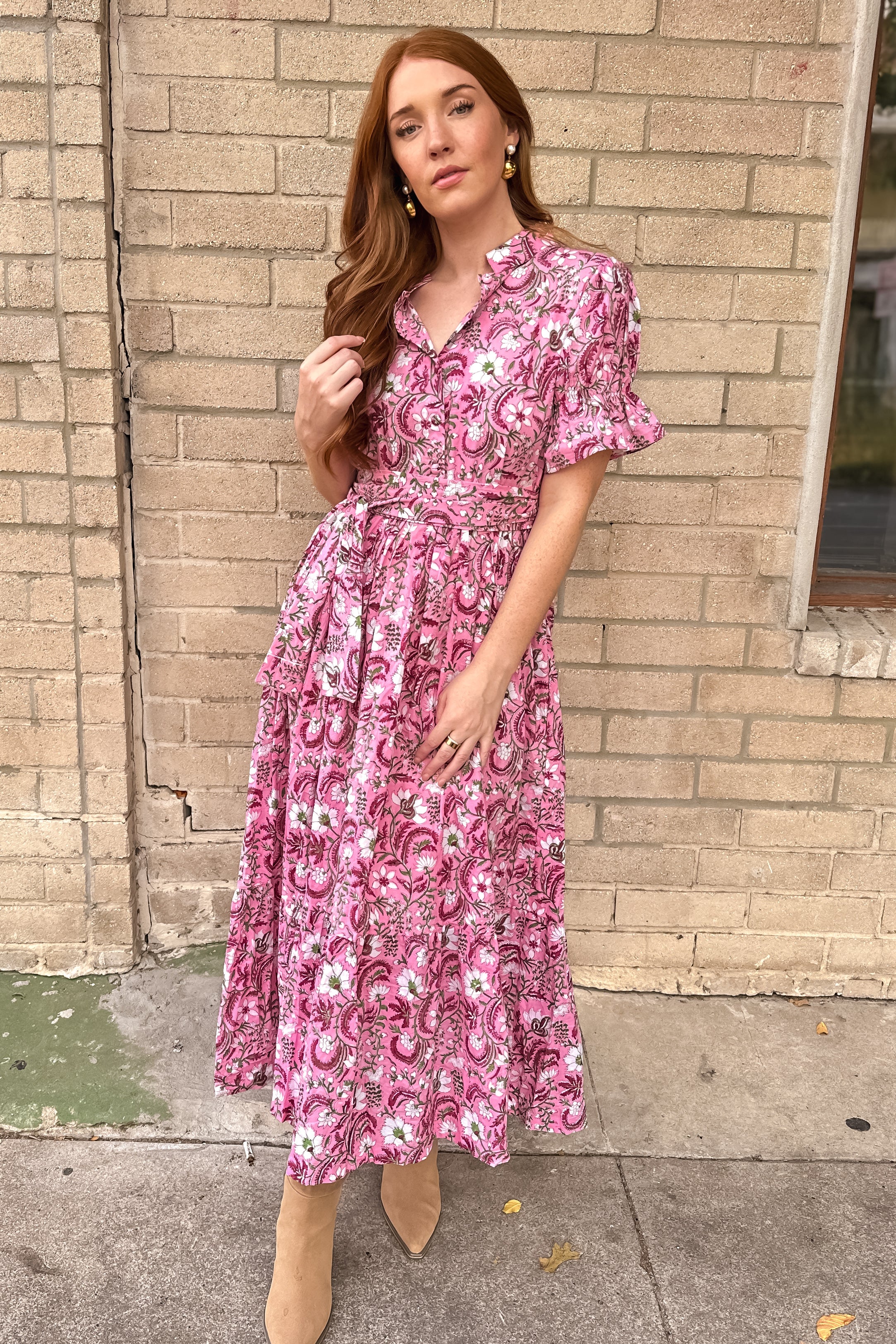 Bohemian Gemme Blair Maxi-Pink Floral