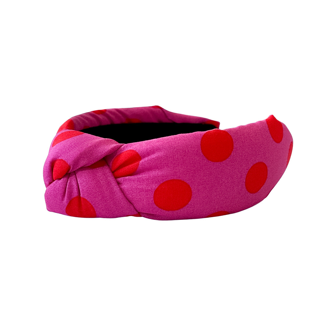 Magenta & Red Polkadot Knotted Headband