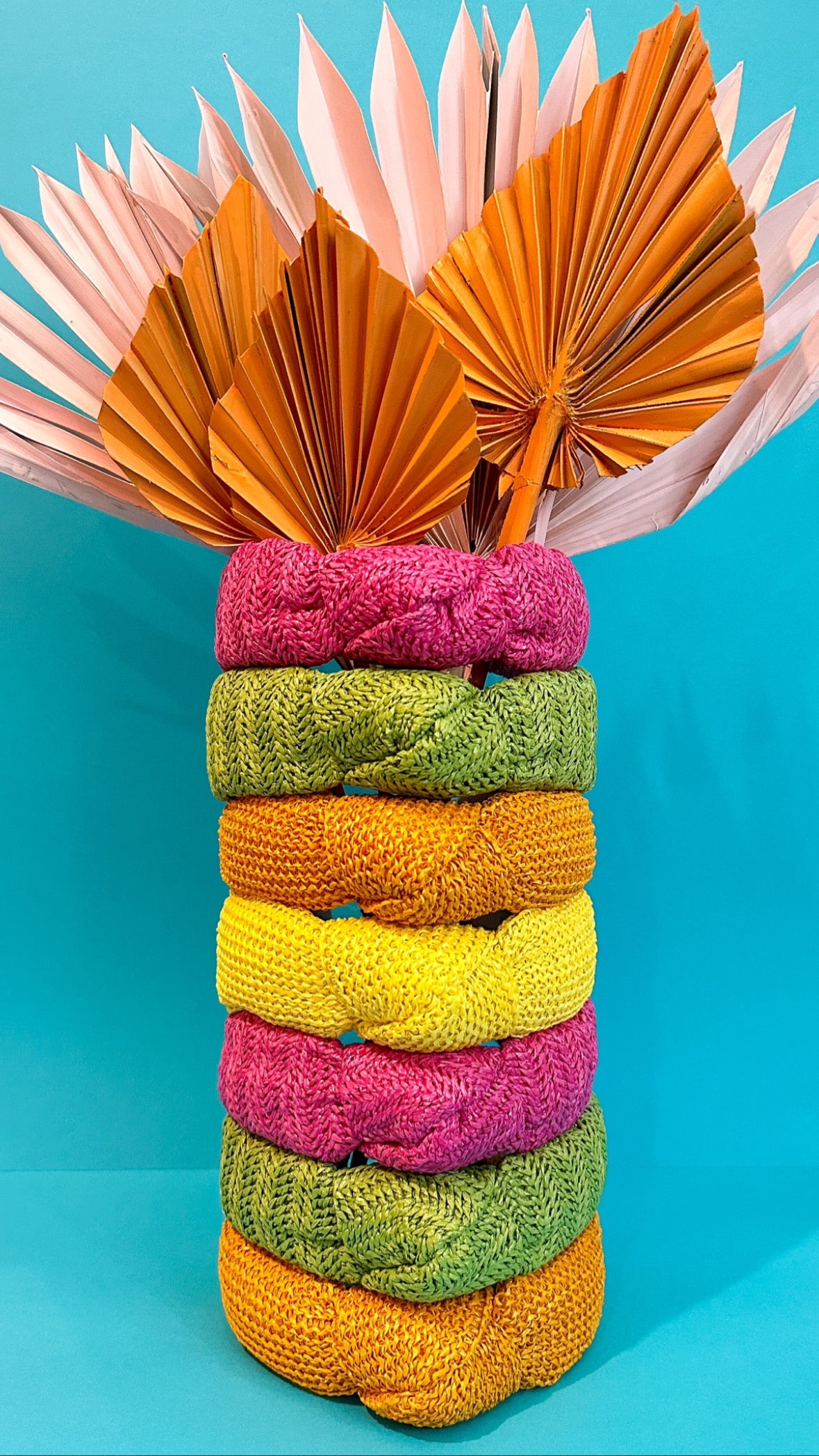 Bright Yellow Raffia Headband