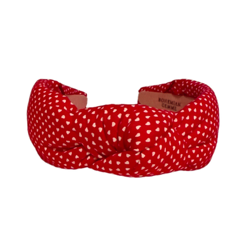 Red Tiny Hearts Headband