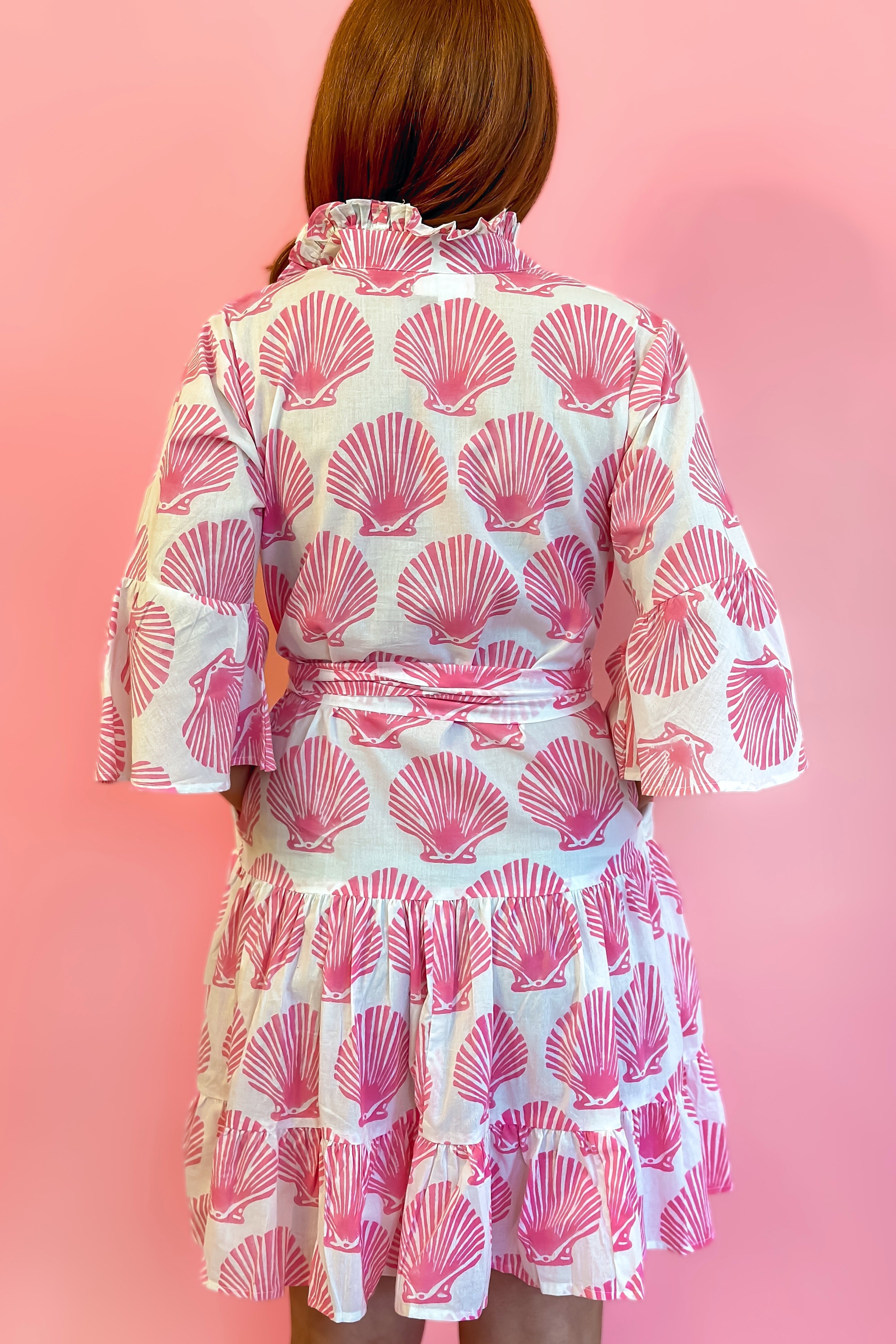 pink seashell dress Seashell Tapestry Pink Mini Dress FARM Rio
