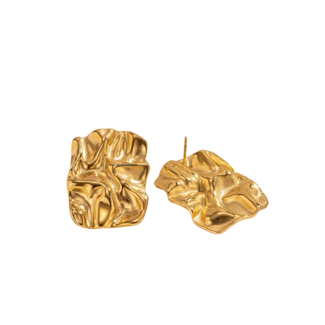 Ellie Hammered Statement Stud Earrings