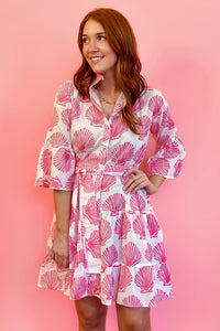 Eve Pink Seashell Print Dress