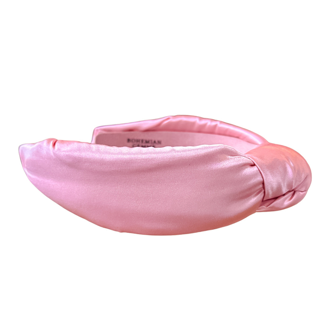 Light Pink Satin Knotted Headband