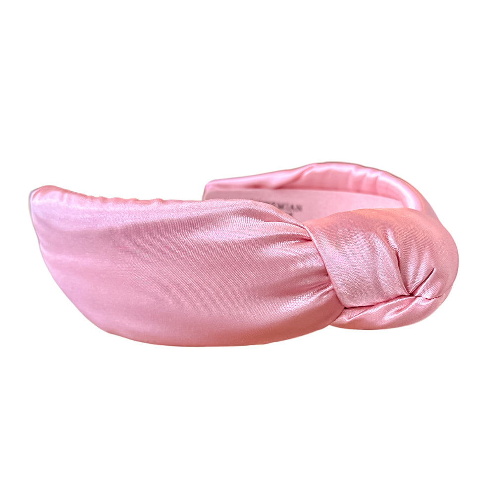 Light Pink Satin Knotted Headband