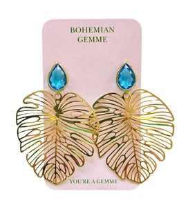 Sample Sale Peacock Leaf Earrings