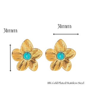 Harper Flower Statement Stud Earrings