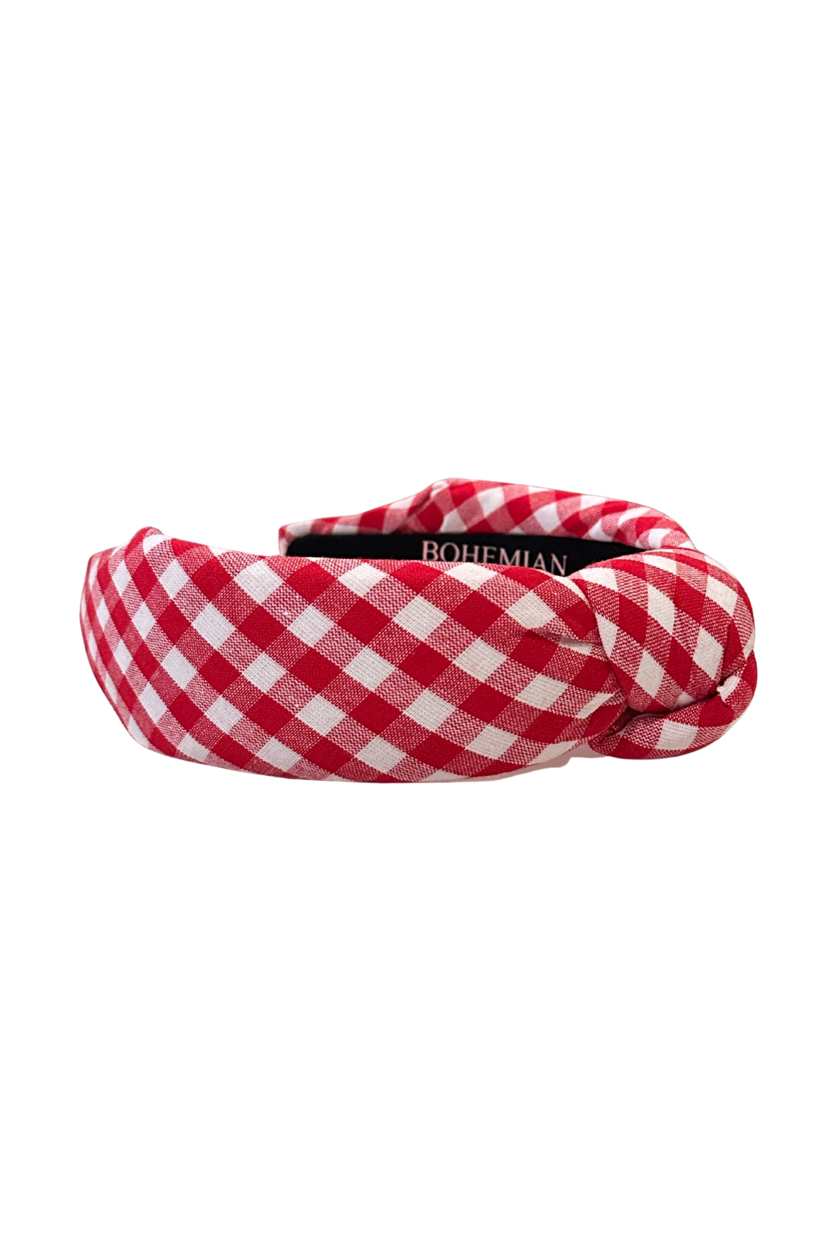 Red Gingham Knotted Headband