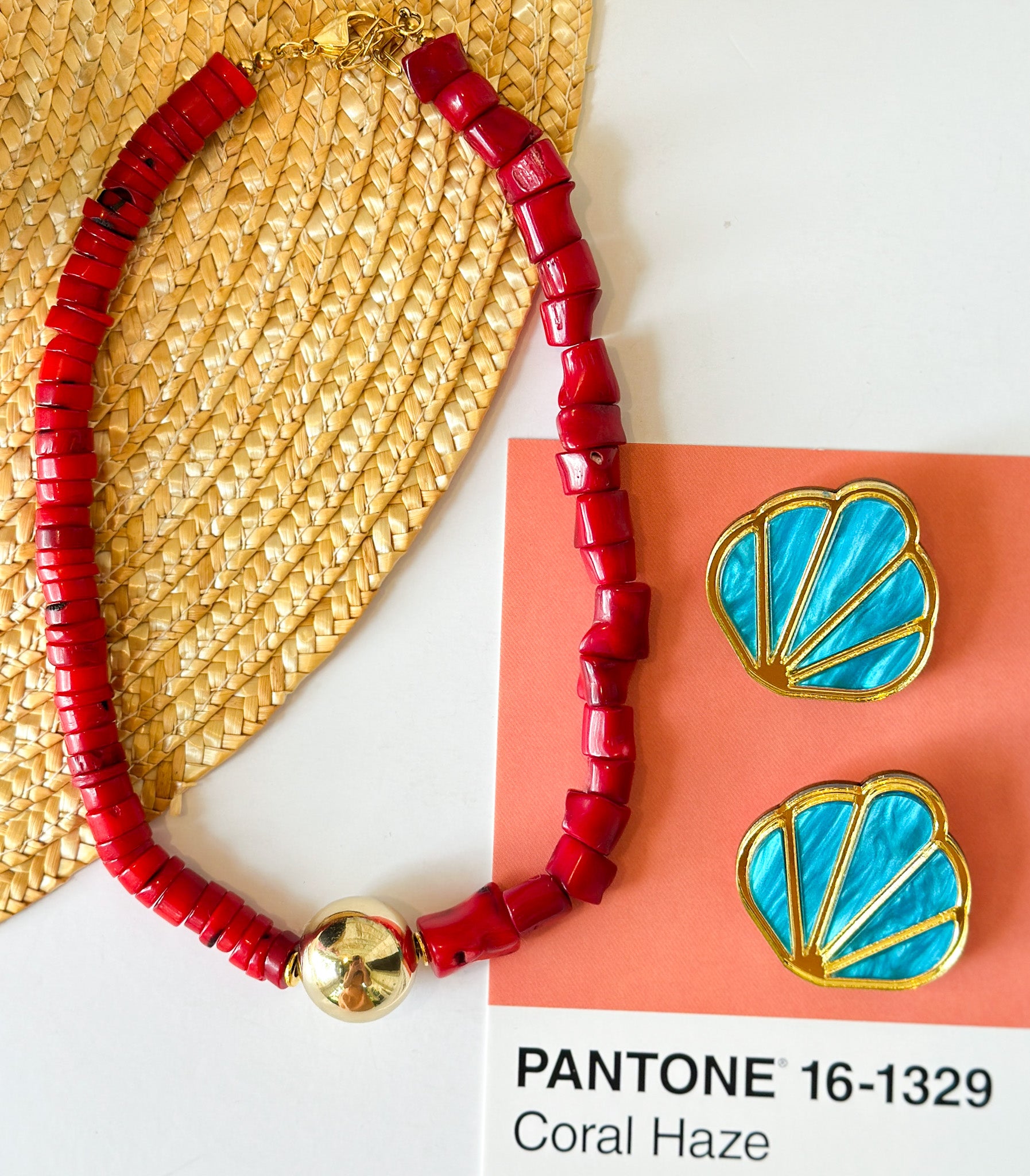 Bamboo Coral Statement Necklace