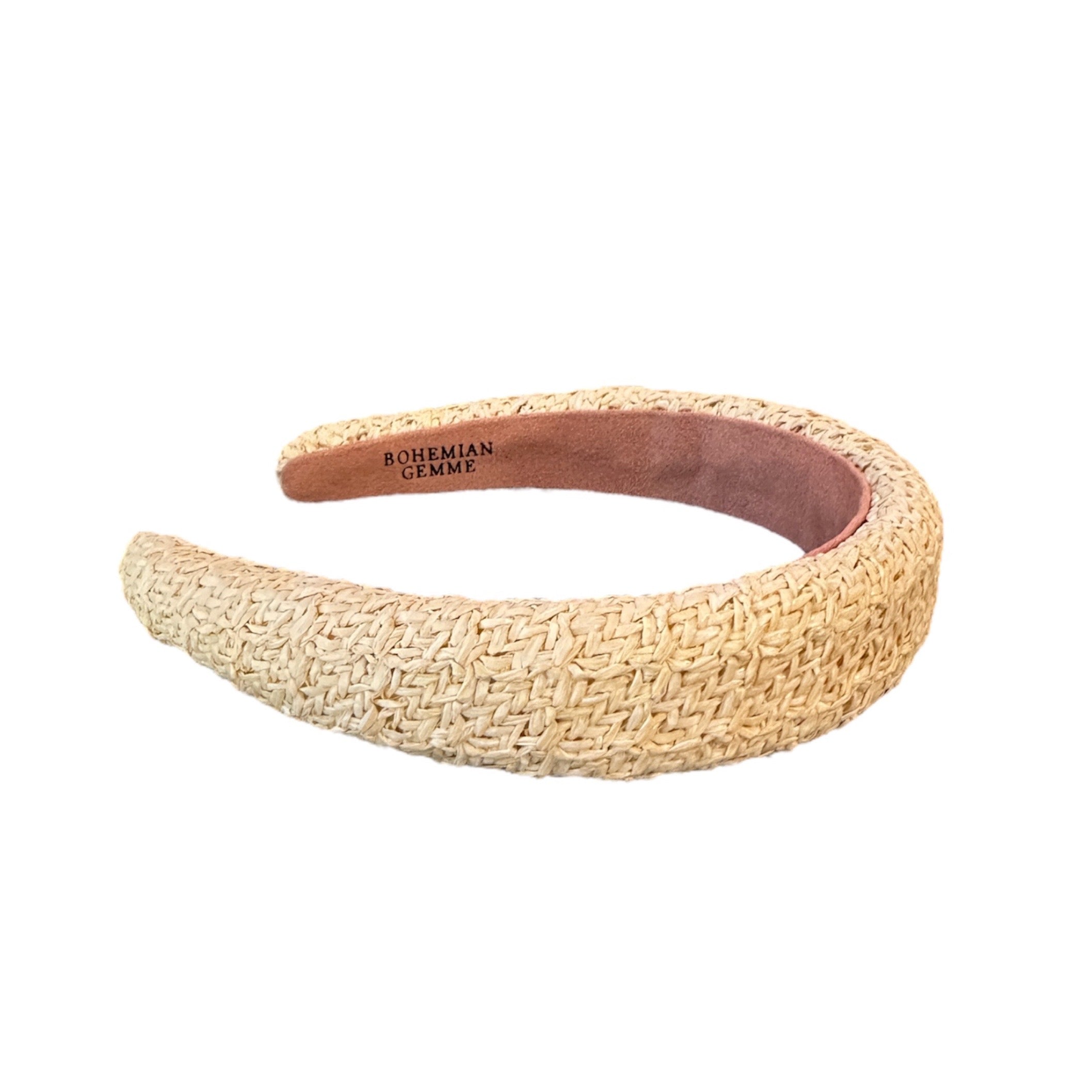 Slim Cream Raffia Headband