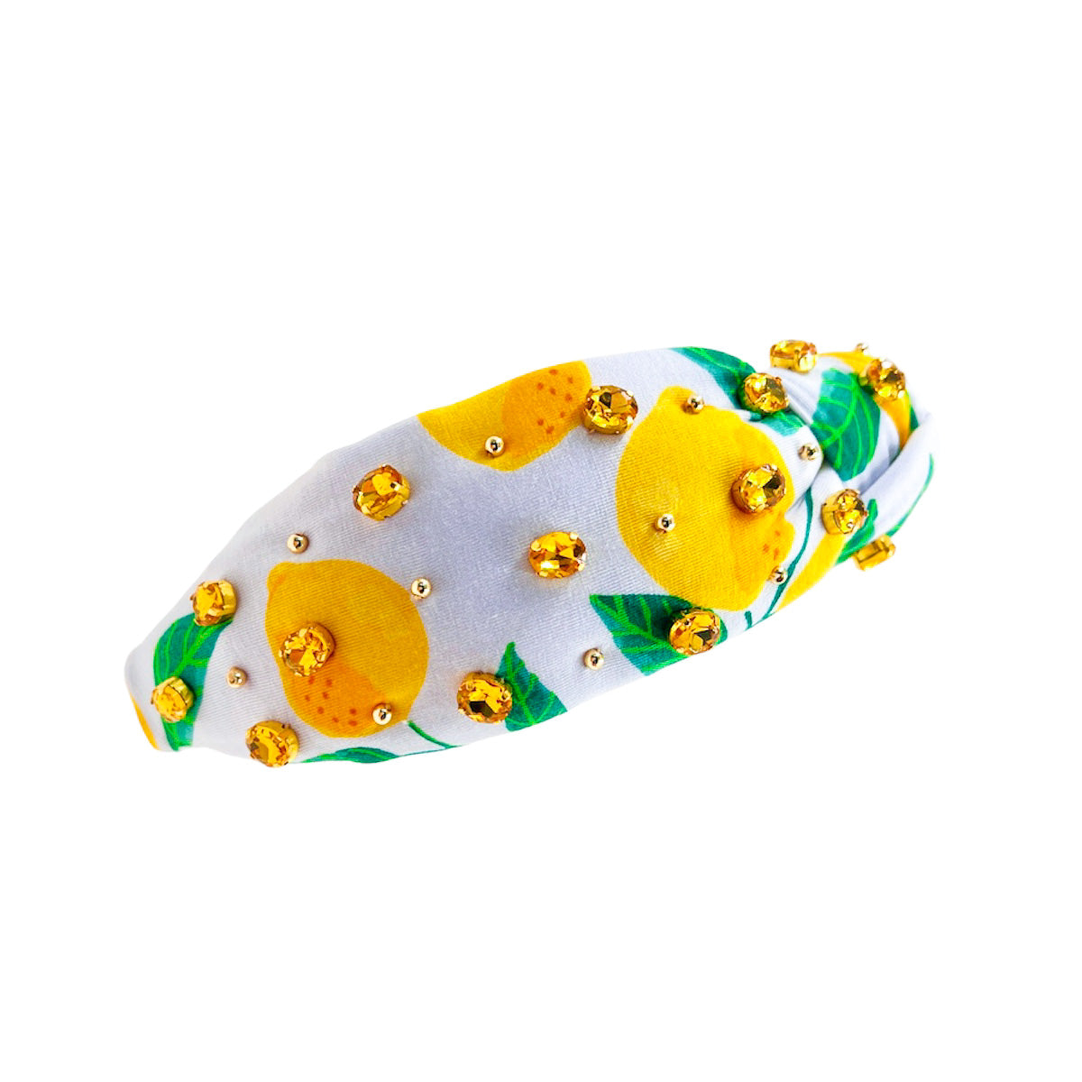 Lemon Print Knotted Headband