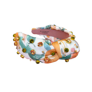 Sample Sale Watercolor Fall Floral Embellished Knotted Headband