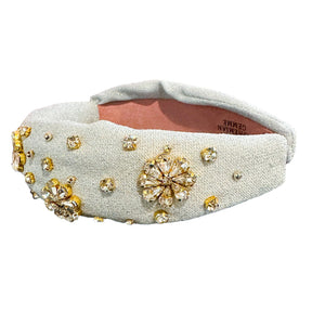 Sparkle Snowflake Embellished Knotted Headband