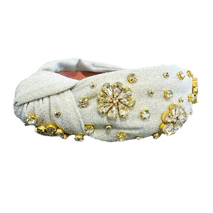 Sparkle Snowflake Embellished Knotted Headband