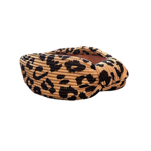 Pleated Leopard Headband