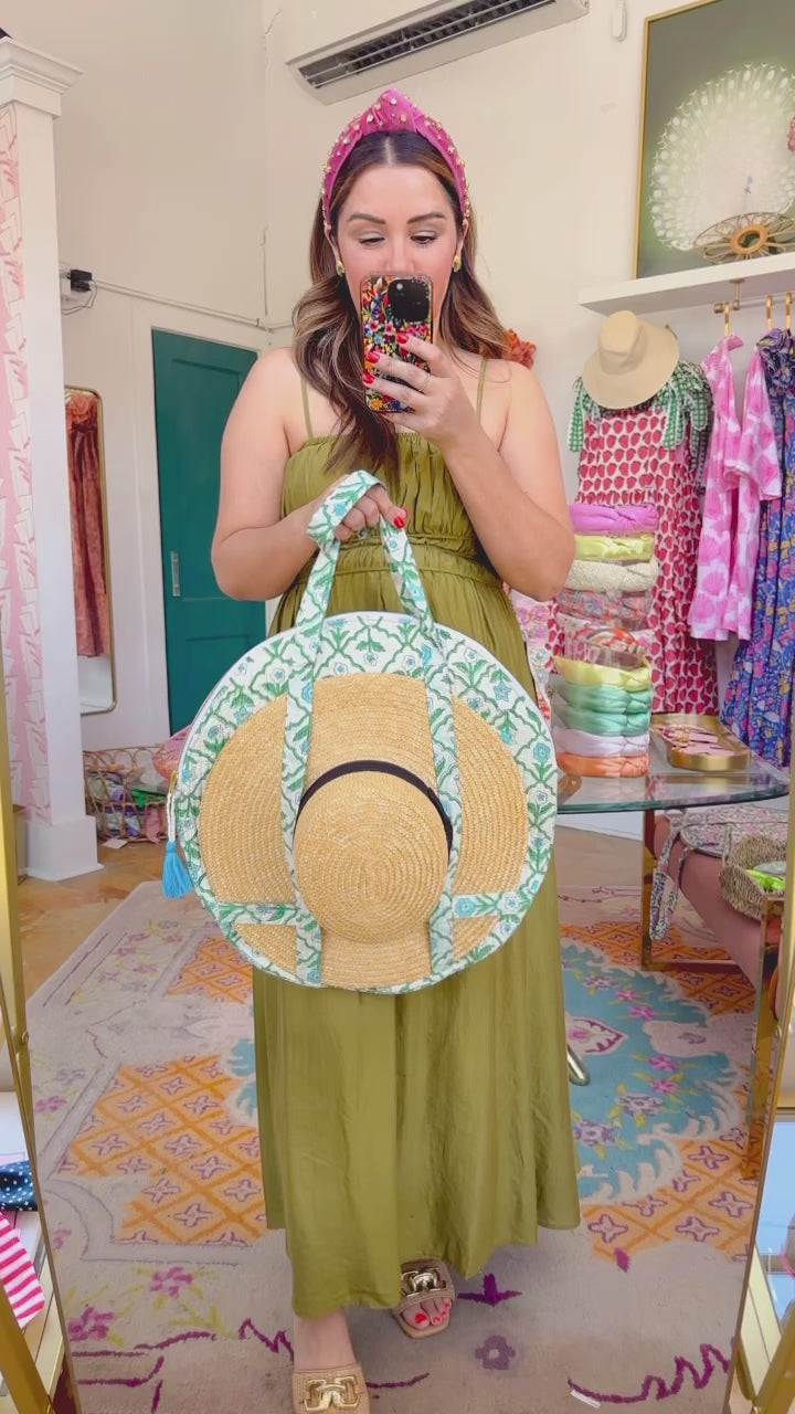 Round Market Hat Tote