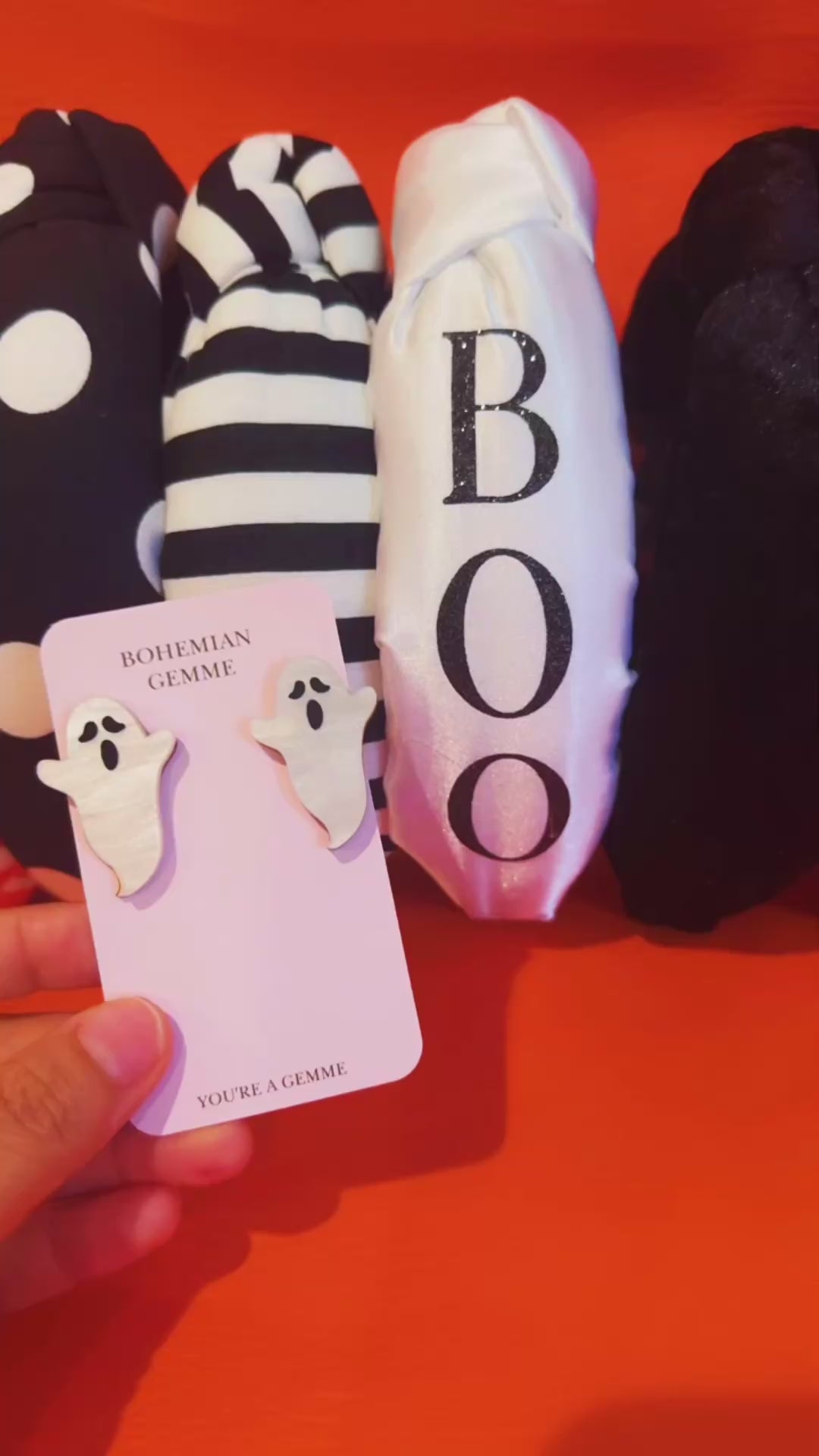Pearly Spooky Ghost Studs