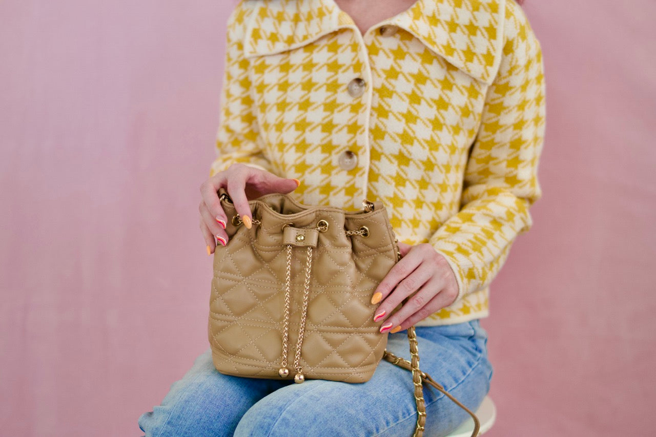 Alexandra Quilted Bucket Bag