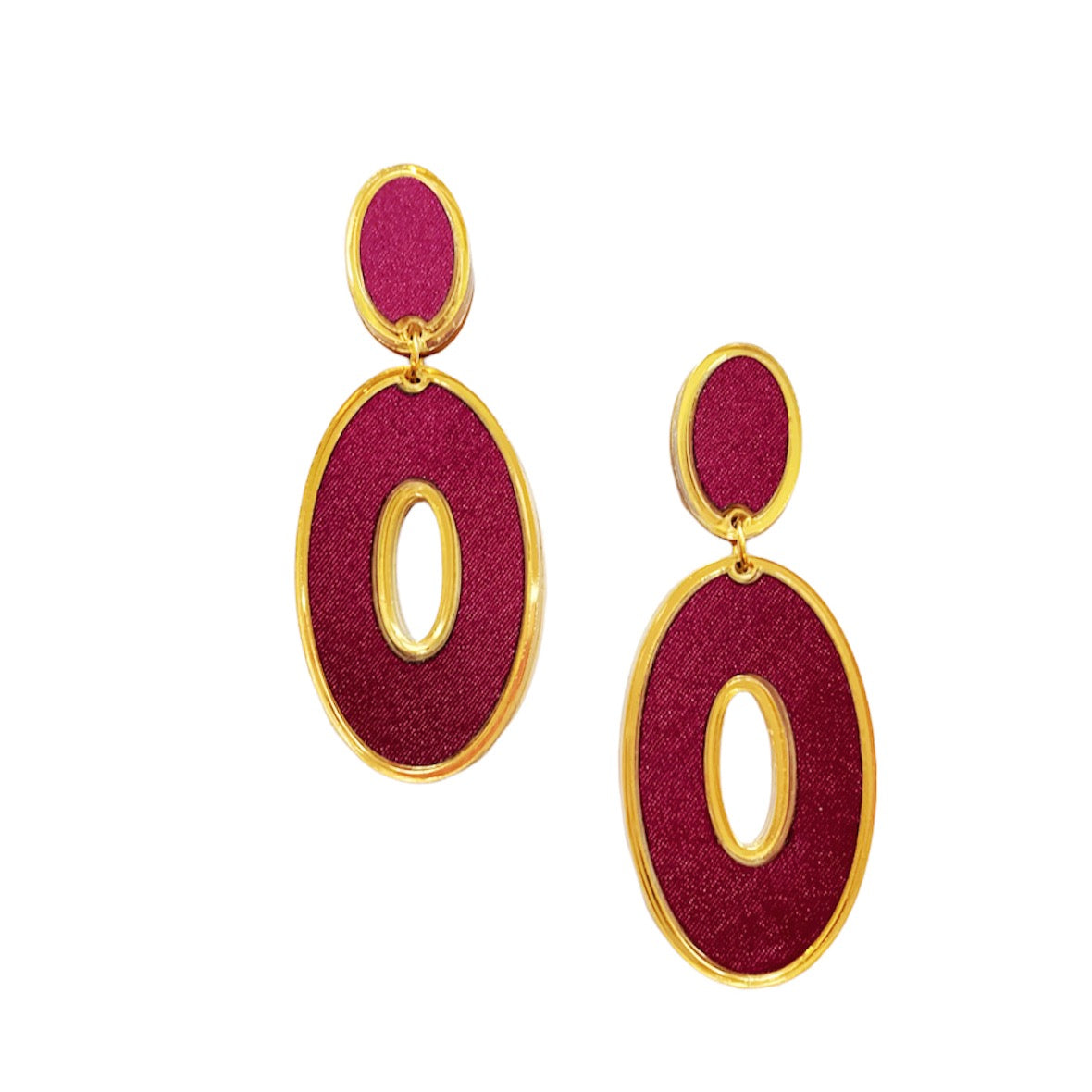 Sample Sale Piper Grape Satin Earrings