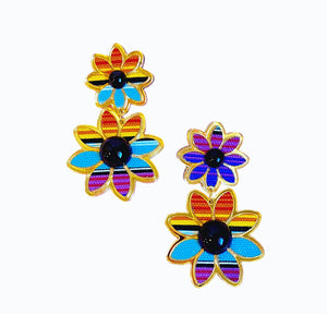 Serape Floral Dangles