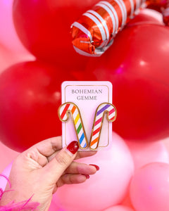 Rainbow Candy Cane Earrings