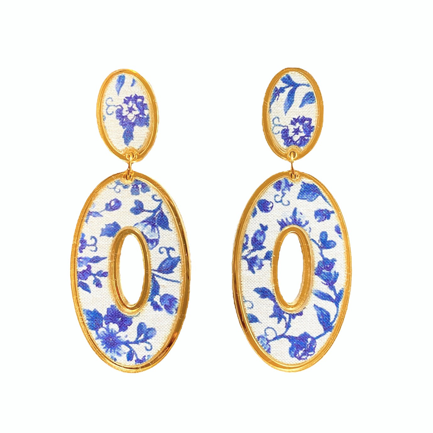 Piper Blue Floral Earrings