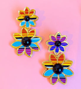 Serape Floral Dangles