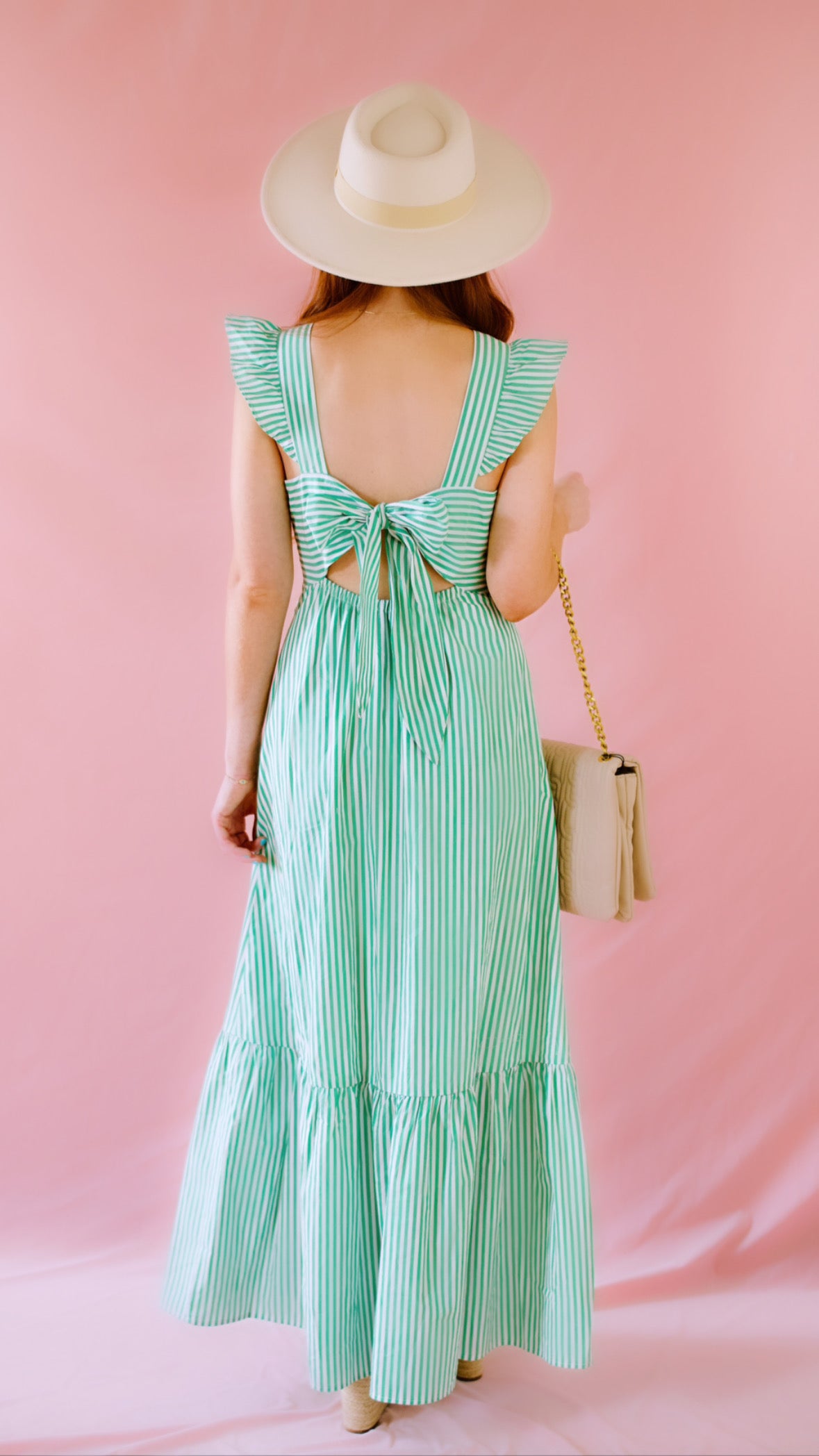 Green Stripe Maxi Dress