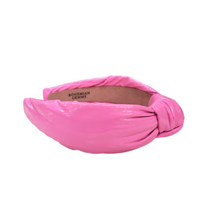 Barbie Pink Patent Leather Knotted Headband